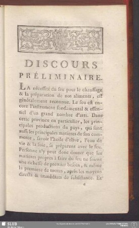 Discours Préliminaire