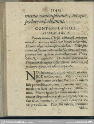 Contemplatio I.