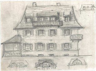 Hildebrand, Adolf von; Haus Schlederloh - Ansicht, Teilansichten