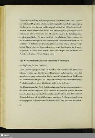 a) Verfahren für den Umdruck