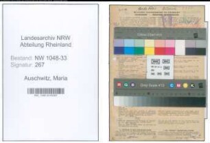 Entnazifizierung Maria Auschwitz , geb. 19.04.1900 (Stadtangestellte)