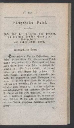 Siebzehnter Brief.