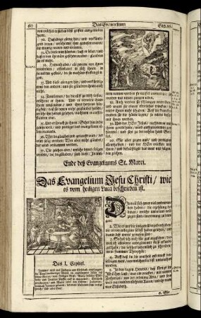 Das Evangelium Jesu Christi, wie es vom heiligen Luca beschrieben ist.