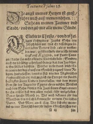 Textus ex Psalmo 25.