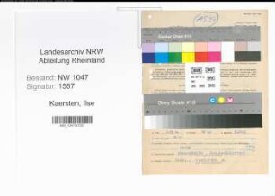 Entnazifizierung Ilse Kaersten , geb. 08.08.1896 (Lehrerin)