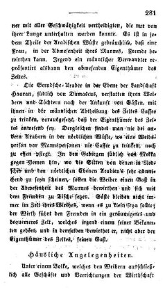 Häusliche Angelegenheiten.