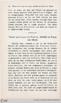 ‘Tleven van Lucas de Heere, Schilder en Poeet, van Ghent