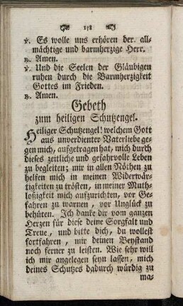 Gebeth zum heiligen Schutzengel.