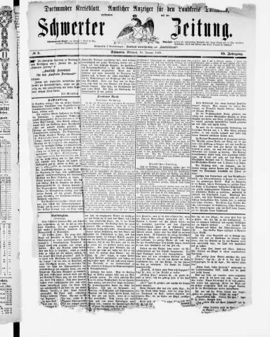 Titelseite einer Zeitung