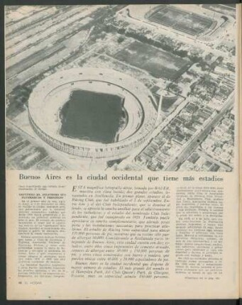Buenos Aires es la ciudad occidental que tiene más estadios