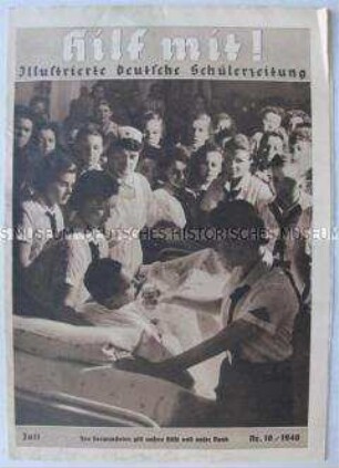 Schülerzeitschrift "Hilf mit!" u.a. zum Krieg in Frankreich und Belgien