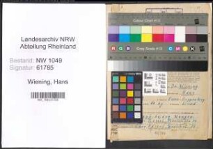 Entnazifizierung Hans Wiening , geb. 23.02.1902 (Arzt)