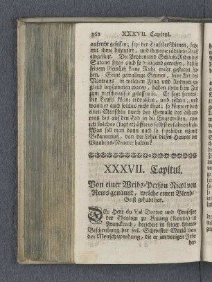XXXVII. Capitul. Von einer Weibs-Person Nicol von Rems genannt, welche einen Blend-Geist gehabt hat.