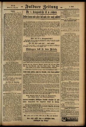 Zweite Ausgabe vom Samstag, den 04. März 1916.