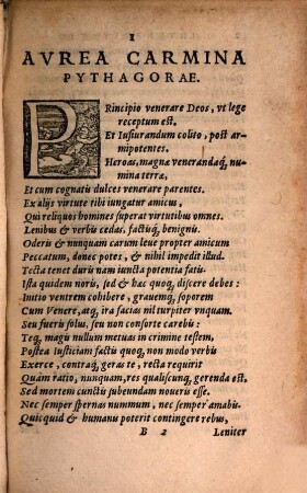 Poemata Pytagorae, et Phocylidis