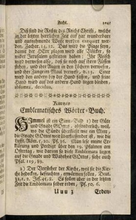 1045-1064, Kurzes Emblematisches Wörter-Buch.