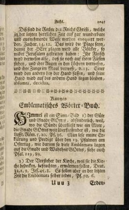 1045-1064, Kurzes Emblematisches Wörter-Buch.
