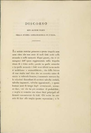 Discorso Storico