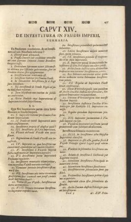 Caput XIV. De Investitura In Feudis Imperii.
