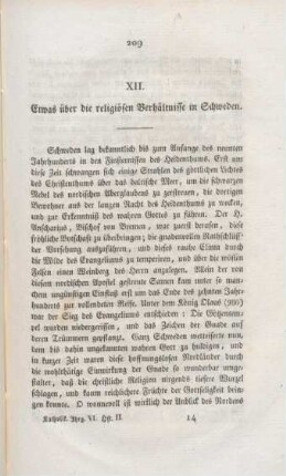 209-216 Etwas über die religiösen Verhältnisse in Schweden