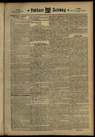 Zweite Ausgabe vom Montag, den 20. Mai 1912.