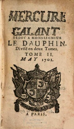 Le mercure galant. 1701, 5, Pt. 2