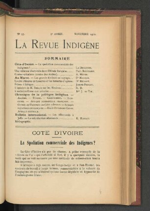 Nr. 55, 5e Année. Novembre 1910.