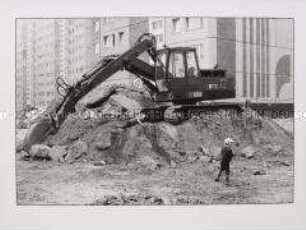 Serie aus der Dokumentation "Berlin-Marzahn III, 1981-1990" - An der Ludwig-Renn-Str.