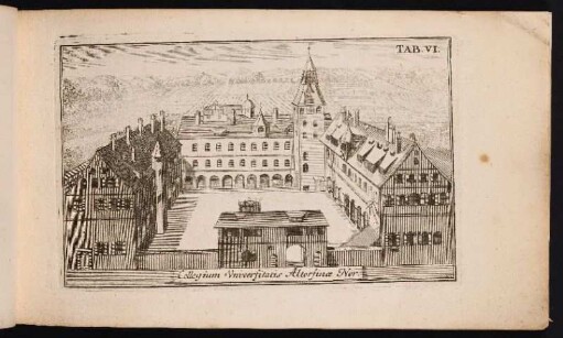 Tab. VI. Collegium Vniversitatis Altorfinæ Nor. - Universität Altdorf, Kollegiengebäude
