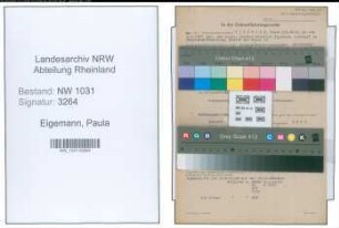 Entnazifizierung Paula Eigemann , geb. 05.09.1907 ()