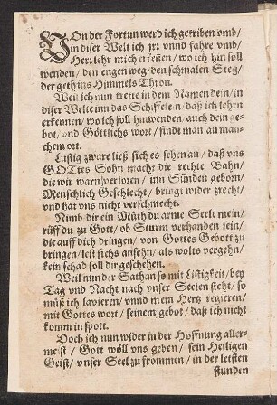 VOn der Fortun werd ich getriben vmb/ || in diser Welt ich jrr vnnd fahre vmb/ ||