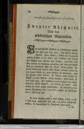 Zweyter Abschnitt. Von den erforderlichen Materlialien