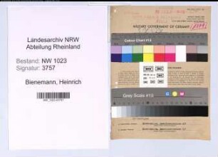 Entnazifizierung Heinrich Bienemann , geb. 19.11.1899 (Verwaltungsangestellter)