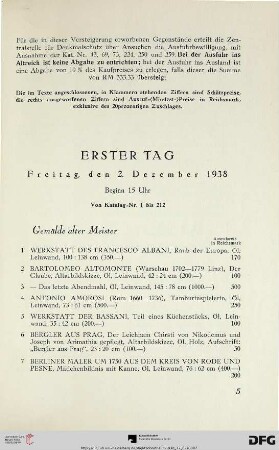 Gemälde alter Meister (Nr. 1-65)