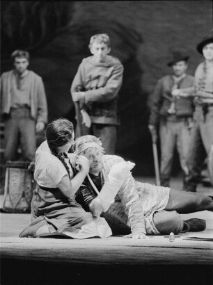 Szenenbilder aus "Der arme Konrad", Oper von Jean Kurt Forest. Staatsoper Berlin, Oktober 1959 (Uraufführung 04.10.1959)