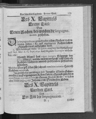 Vierdter Titel. Von Der Zeit der Impugnation.