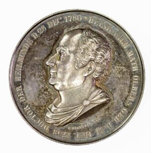Medaille auf das 50jährige Doktorjubiläum des Mediziners und Astronomen Heinrich Wilhelm Olbers
