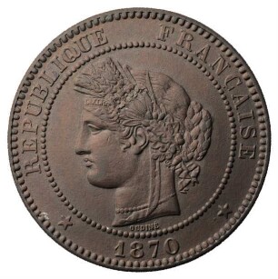 Fundmünze, 10 Centimes, 1870