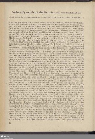 Stadtrundgang durch die Bezirksstadt
