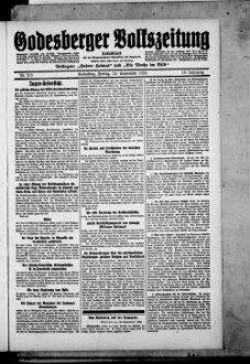 Godesberger Volkszeitung. 1913-1933