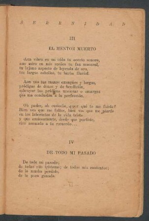 III - El mentor muerto