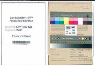Entnazifizierung Gottfried Esser , geb. 27.01.1893 (Gaertner)