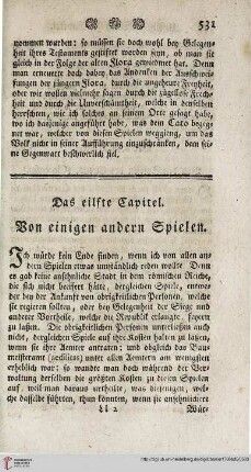 Das eilfte Capitel: Von einigen andern Spielen