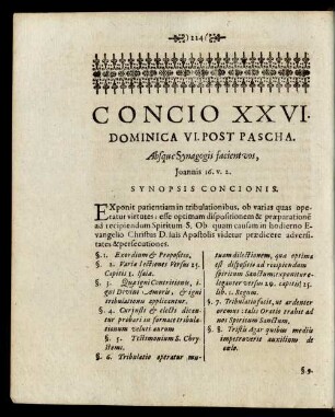 Concio XXVI. Dominica VI. Post Pascha.