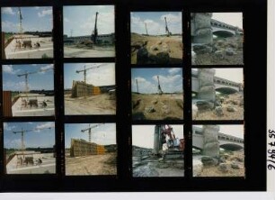 Kanalbrücke über die Weser - Unterbauten - Mittellandkanal, Minden, 1994