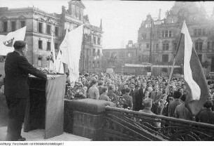 Dresden, Georgij-Dimitroff-Brücke (Augustusbrücke), Einweihung, 8. Oktober 1949