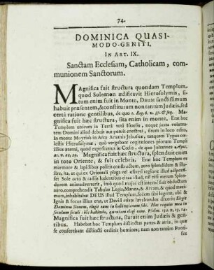 Dominica Quasimodo-Geniti.
