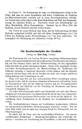 Die Randwertaufgabe der Geodäsie