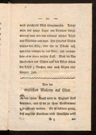21-34, Von der englischen Malerey auf Glas