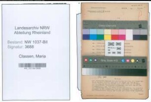 Entnazifizierung Maria Classen , geb. 20.12.1906 ()